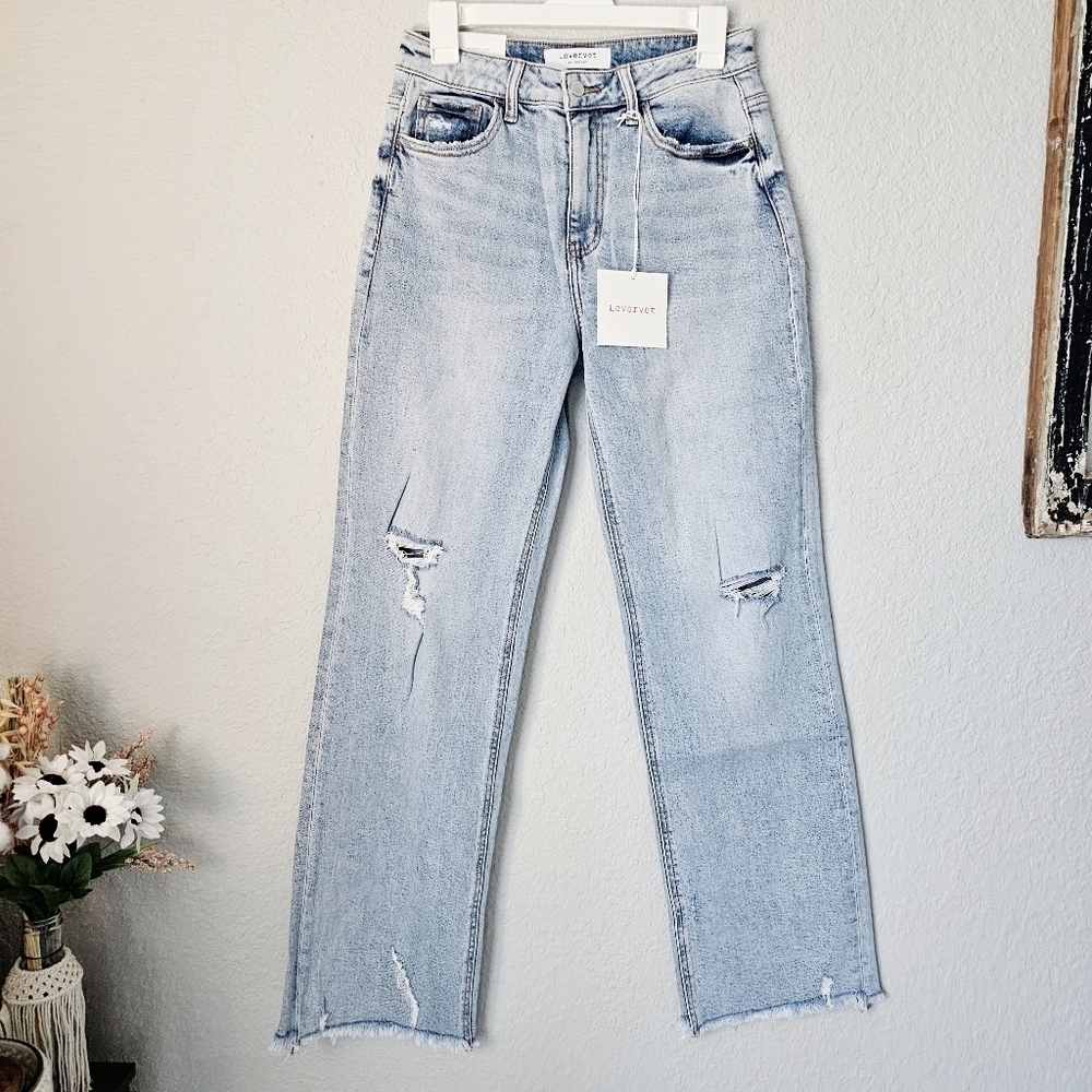 Vervet By Flying Monkey HR 90s Vintage Light Wash Wide Leg Jeans Dad Various NEW - Picture 8 of 15